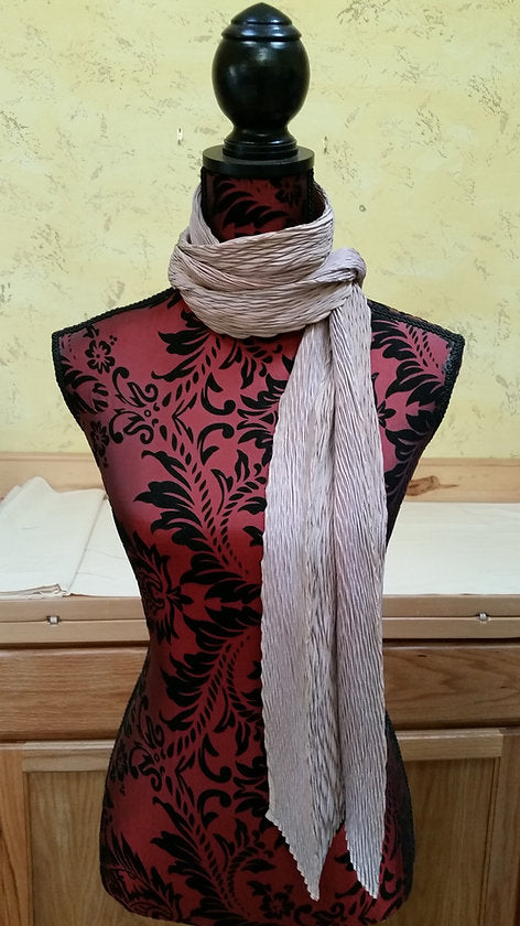 Toast Shibori Pleated Scarf